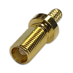MCX - Straight Jack Crimp Rear Bulkhead RG179 (75 Ohm)