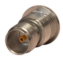 TNC Connector, Straight, Female, Cable Crimp, Bulkhead Rear Mount, Isolated, Nickel, Teflon, 75 Ohmvbvb