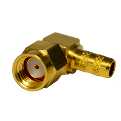 SMA - Right Angle Reverse Polarity Plug Crimp Cable RG-58