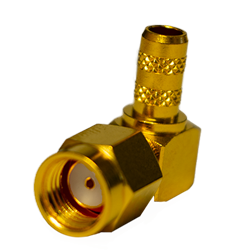 SMA - Right Angle Reverse Polarity Plug Crimp Cable RG-58 - Image 3