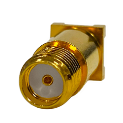 SMA - Straight Jack Solder Post Bulkhead PCB Through Hole, X4