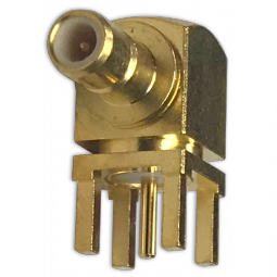 SMB - Right Angle Jack PCB Solder Post Thru-Hole