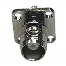 Female TNC connector, Straight cable crimp with panel mount