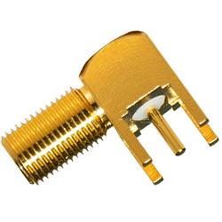 MCX - Right Angle Jack PCB Through Hole Bulkhead - Image 2