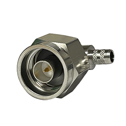 N - Right Angle Plug Crimp Cable Hex Body L240