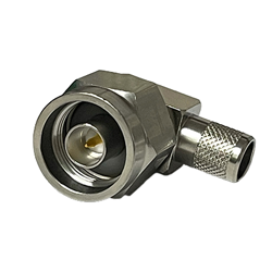 N - Right Angle Plug Crimp Cable Hex Body L400